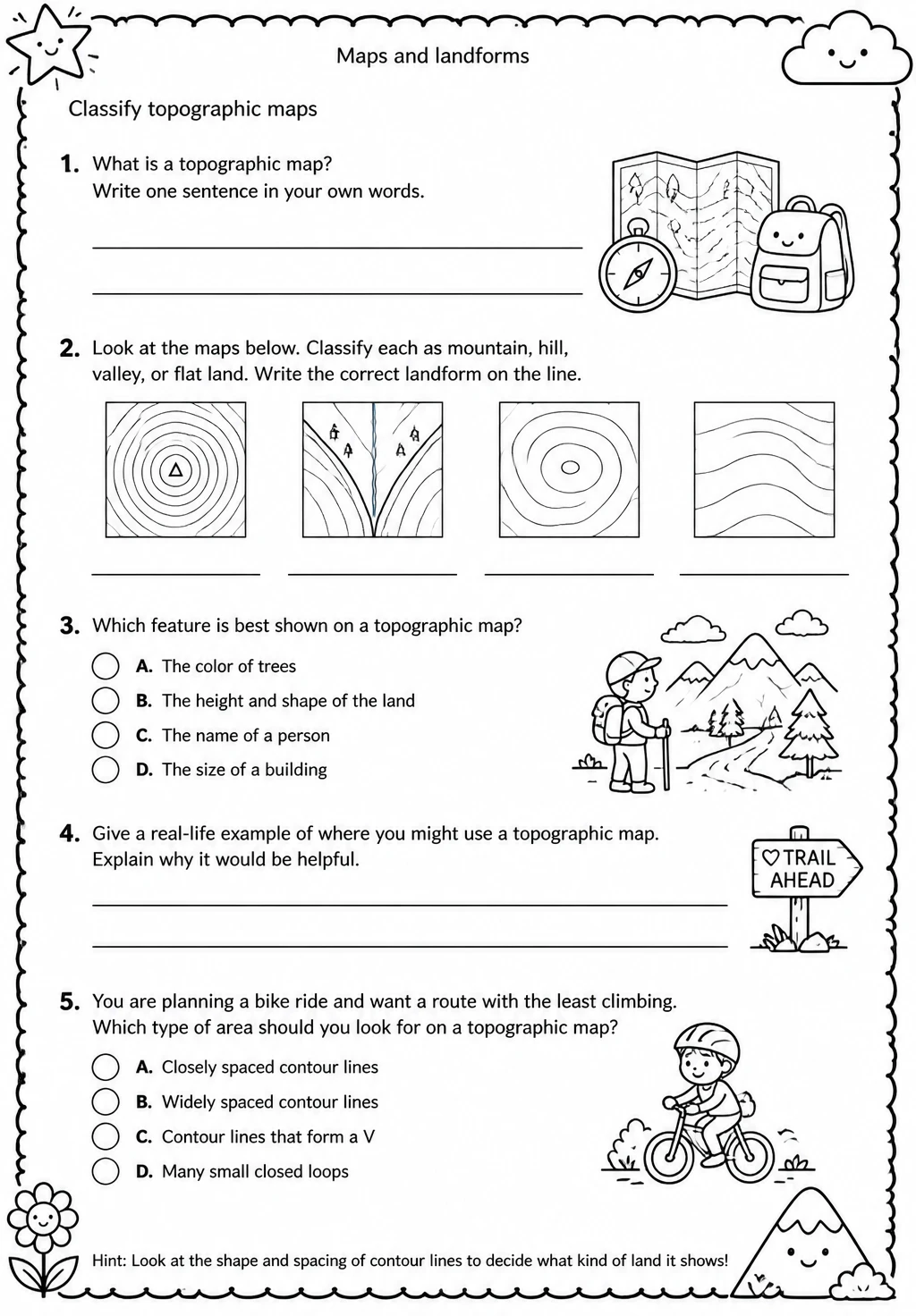 Classify topographic maps