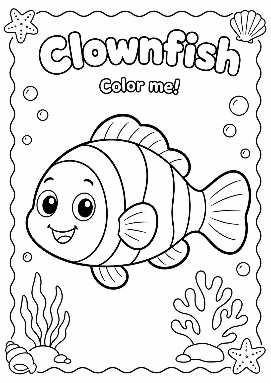 Clownfish Coloring Pages