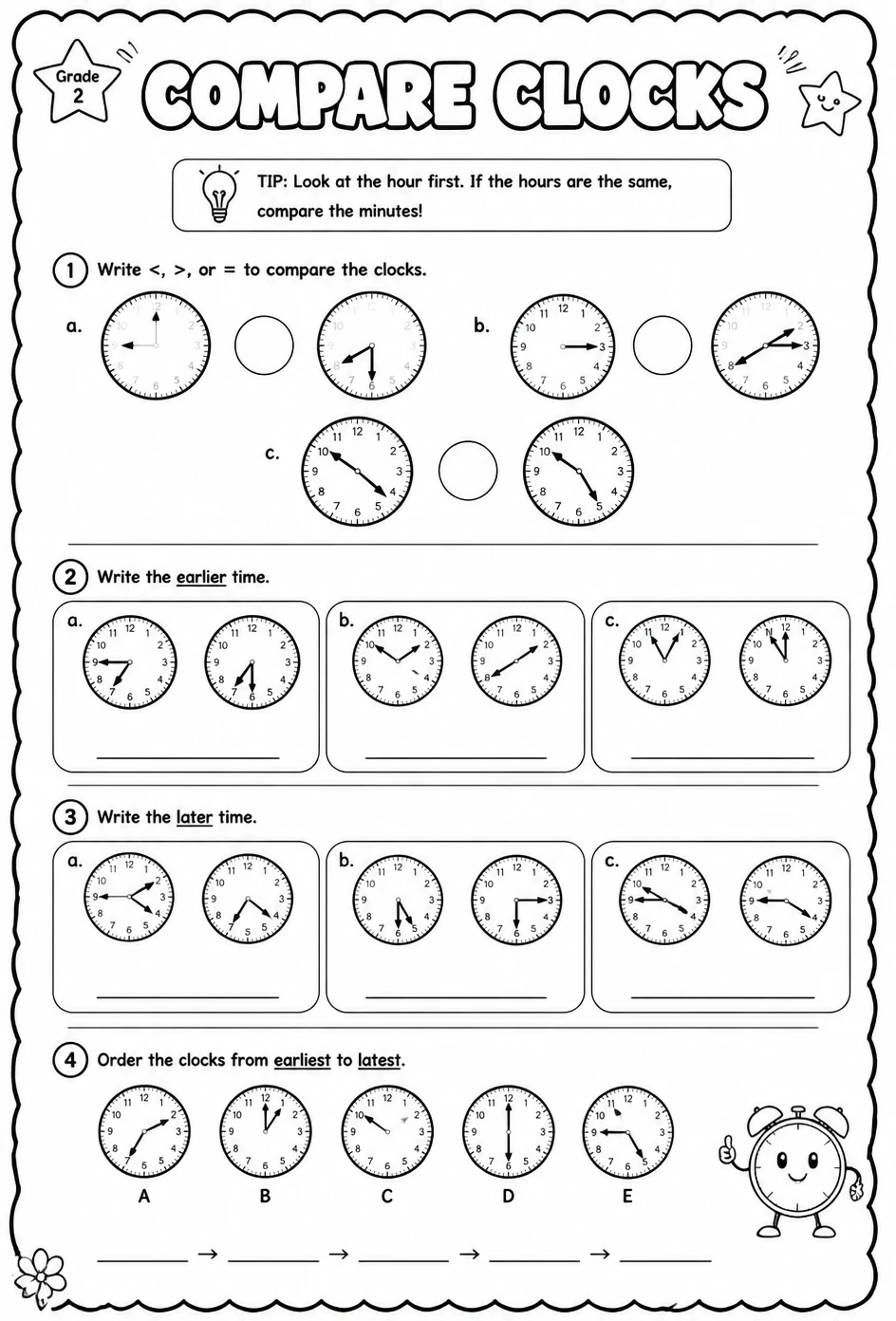 Compare clocks