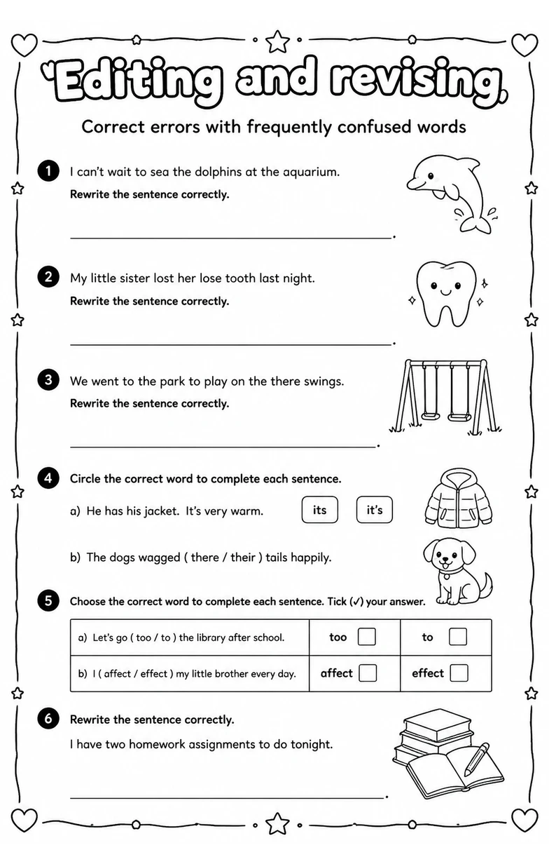 Correct errors with frequently confused words