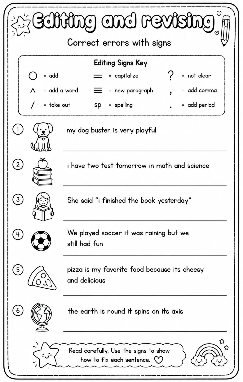 Correct errors with signs
