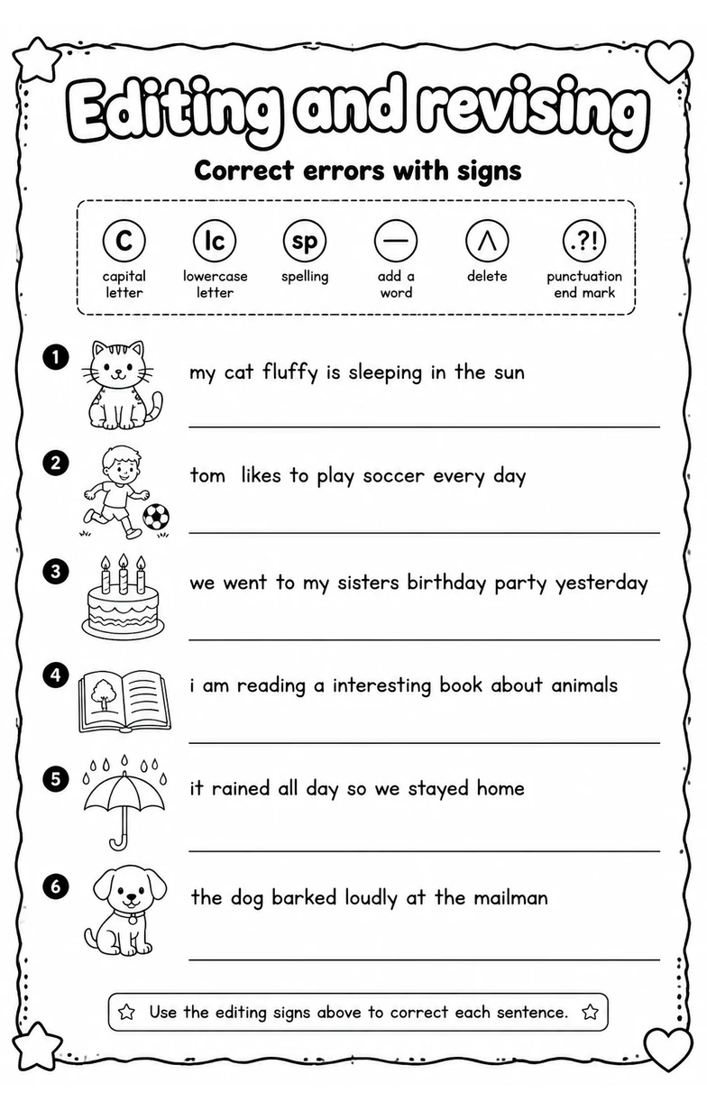 Correct errors with signs