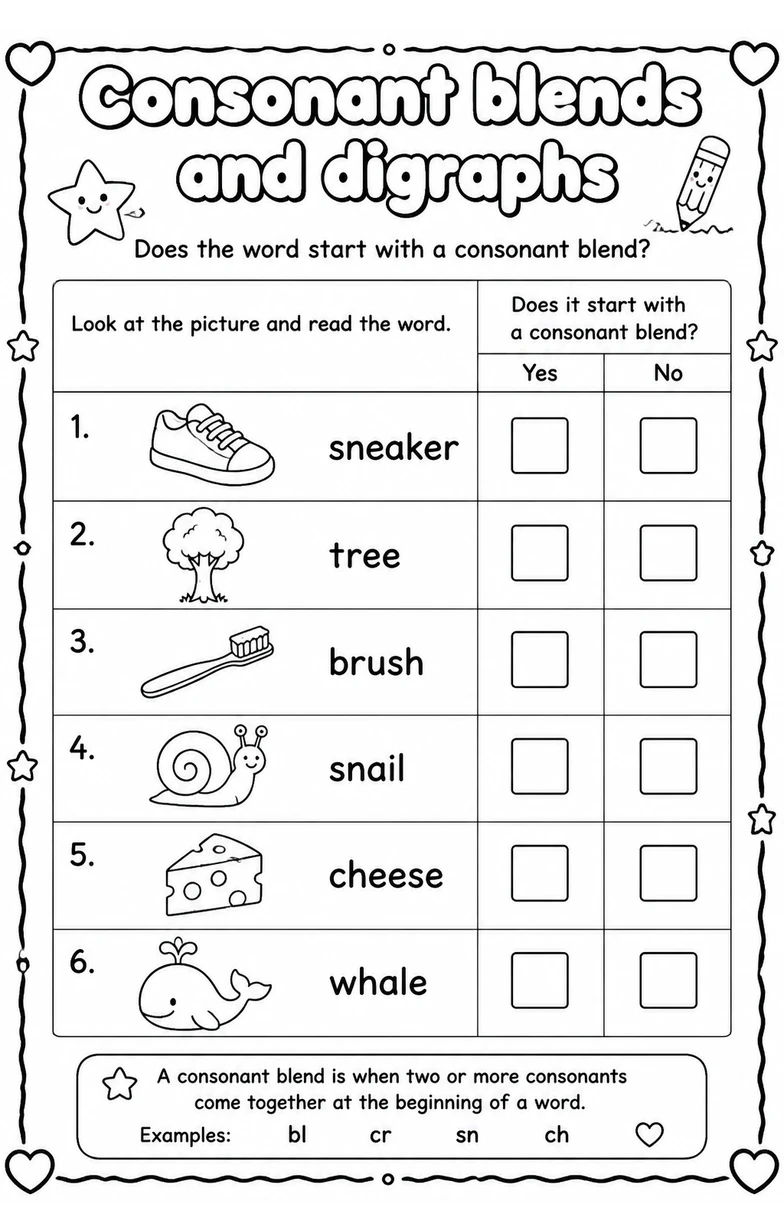Does the word start with a consonant blend?