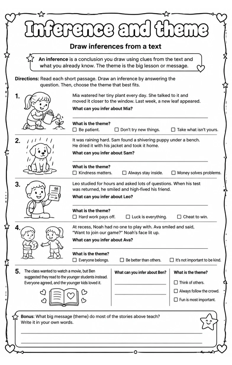 Draw inferences from a text