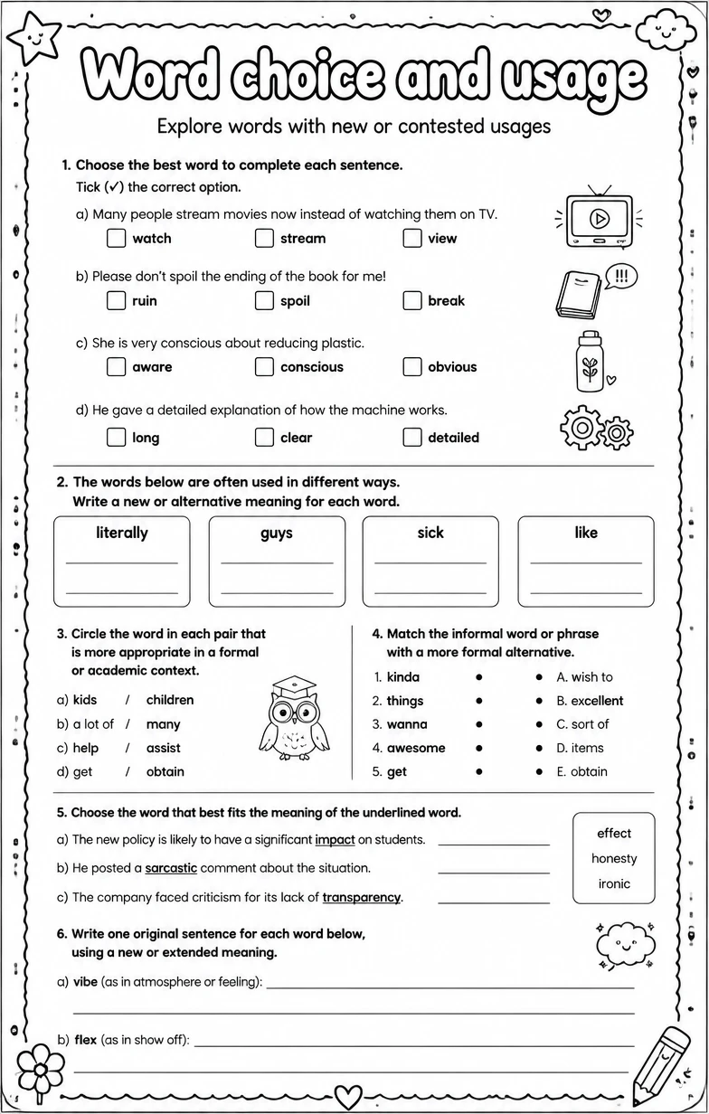Explore words with new or contested usages