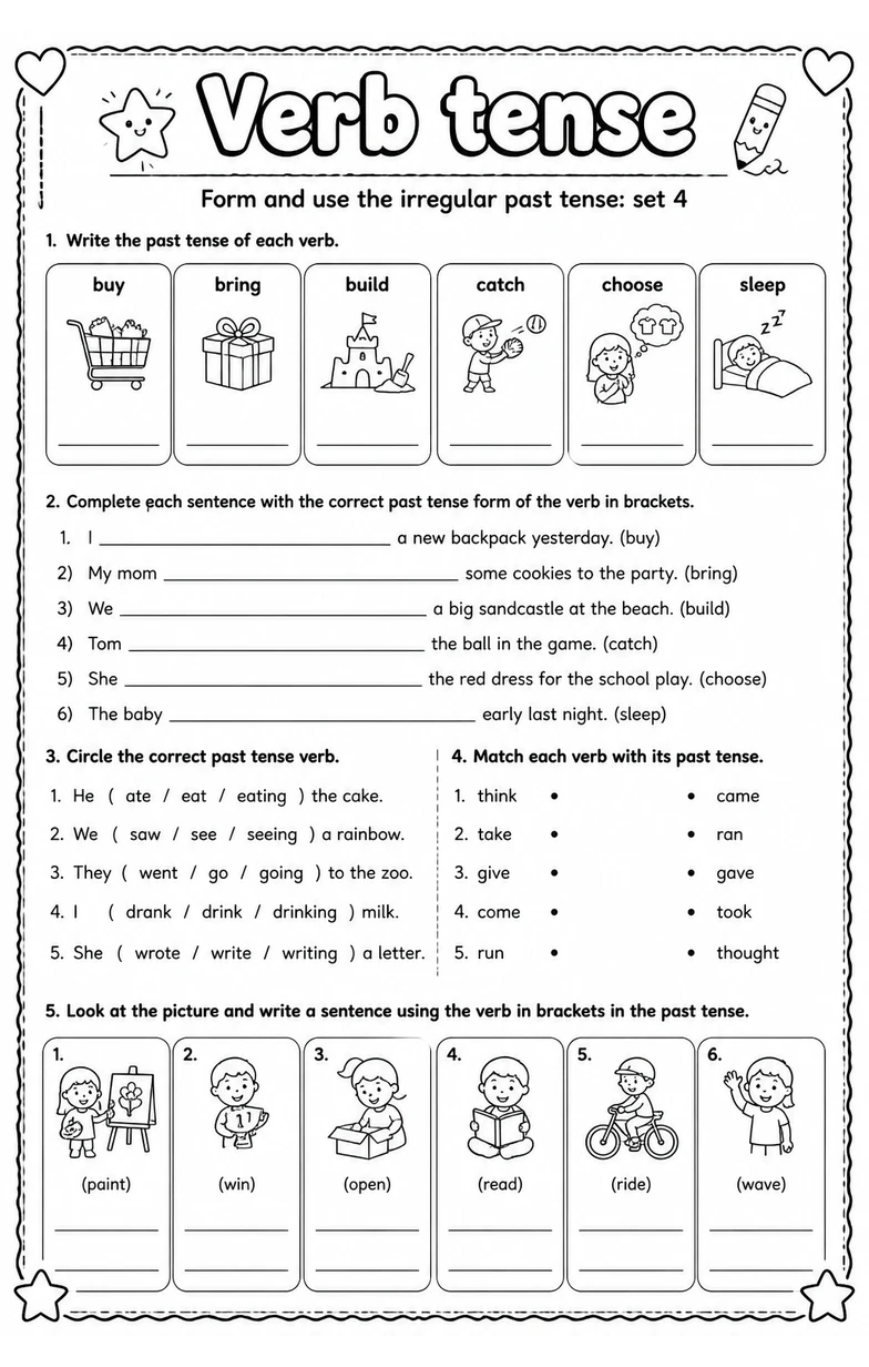 Form and use the irregular past tense: set 4