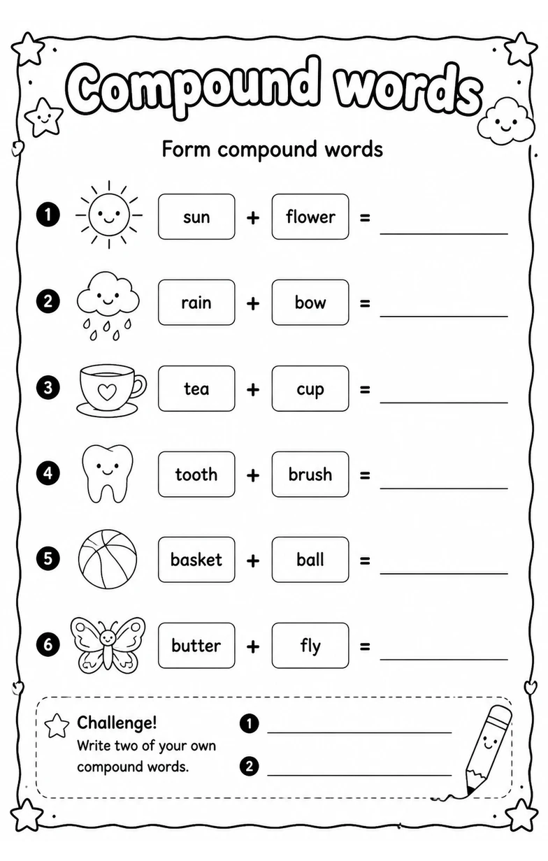 Form compound words