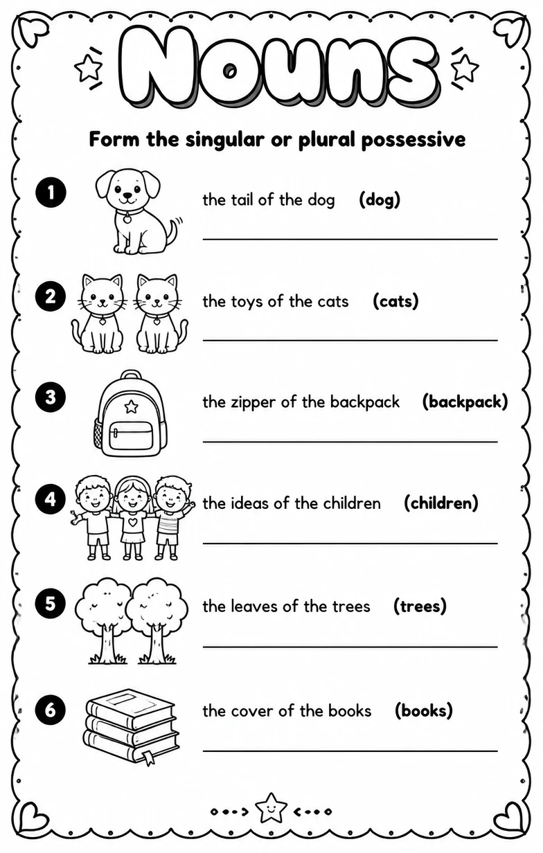 Form the singular or plural possessive