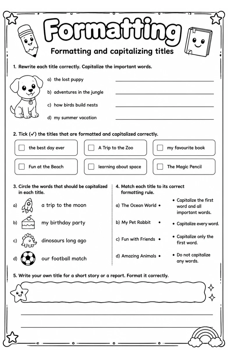 Formatting and capitalizing titles