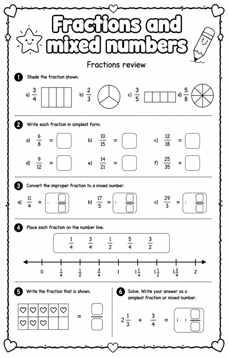 Fractions review