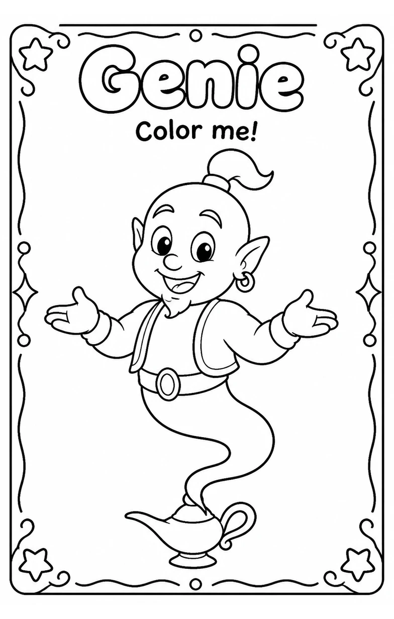 Genie Coloring Pages