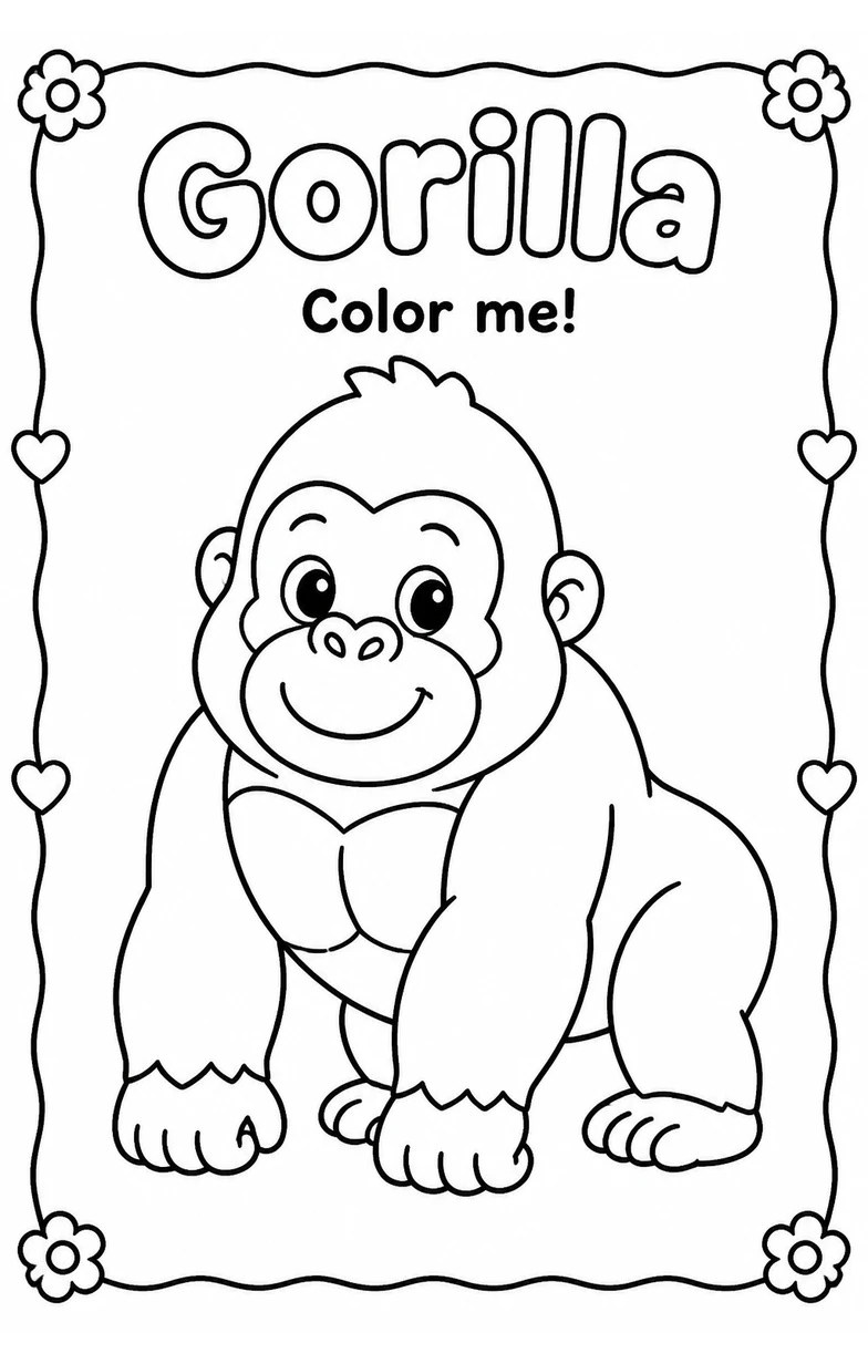 Gorilla Coloring Pages