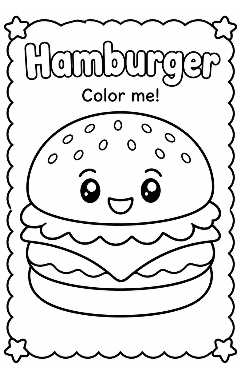 Hamburger Coloring Pages