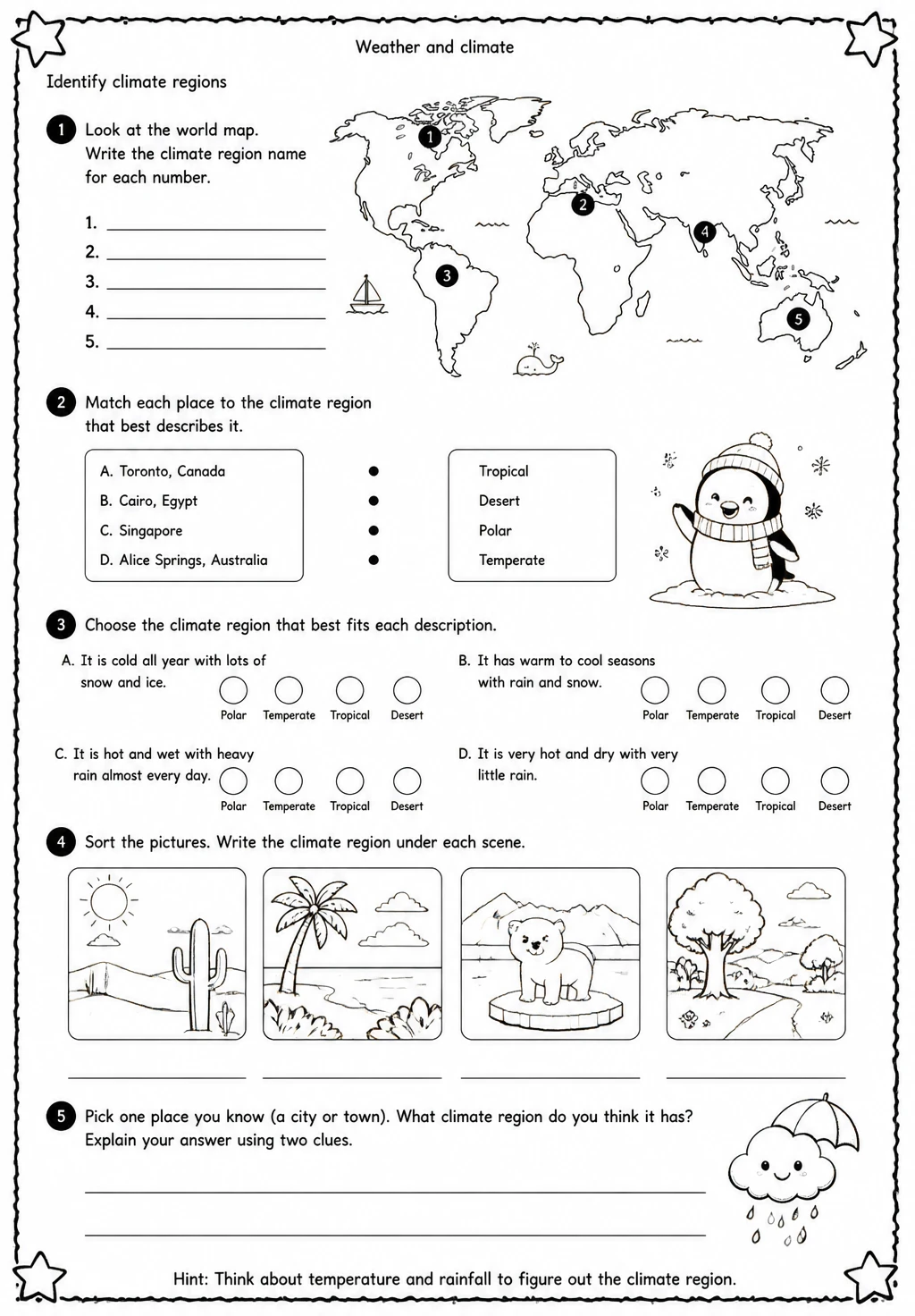Identify climate regions