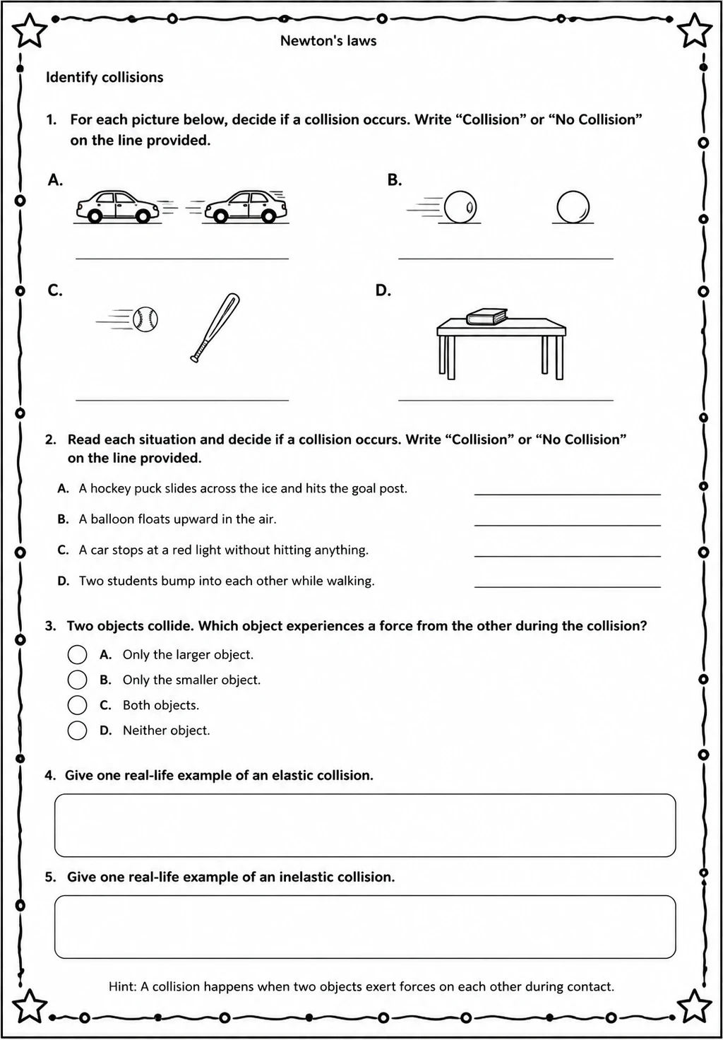 Identify collisions