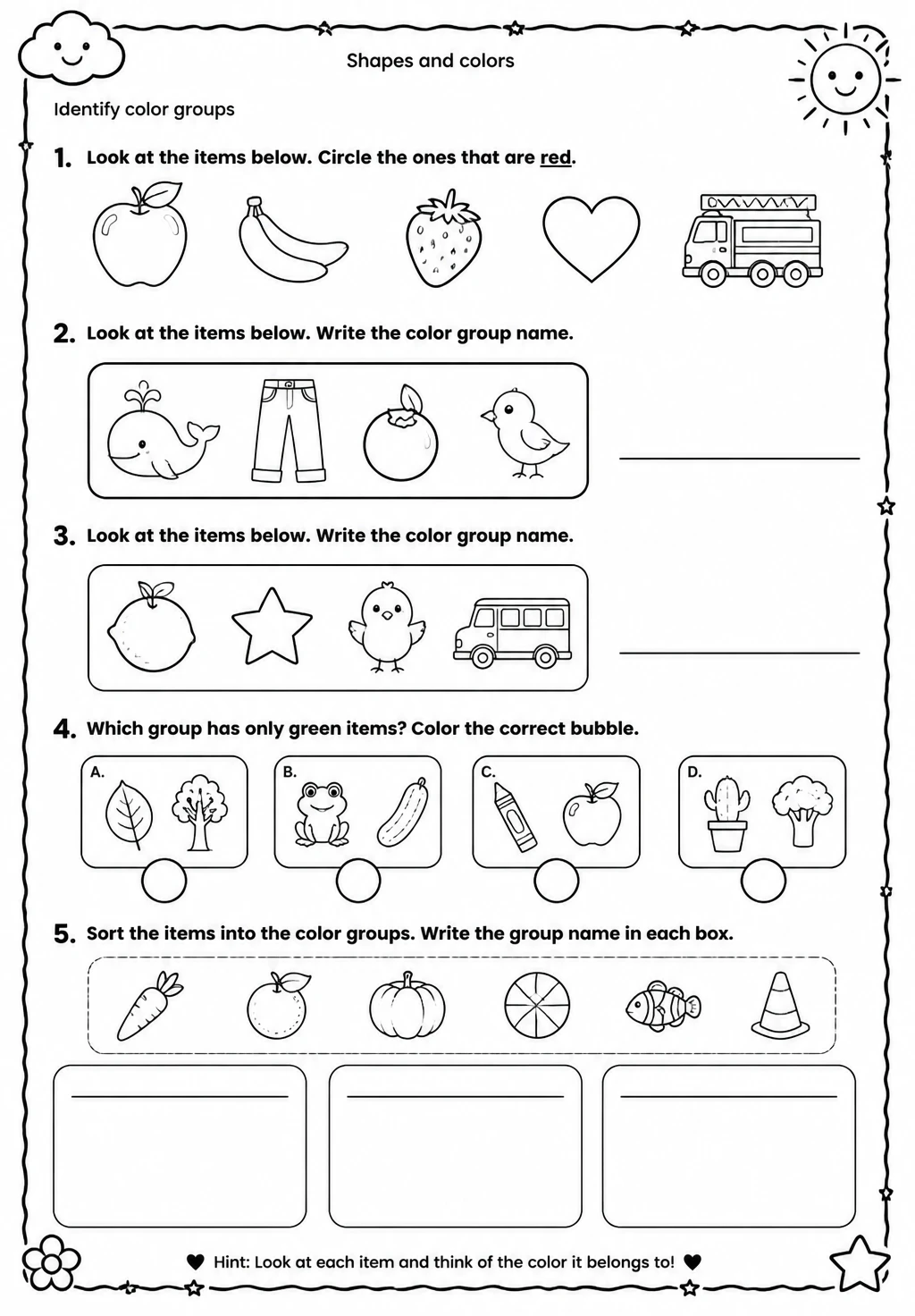 Identify color groups