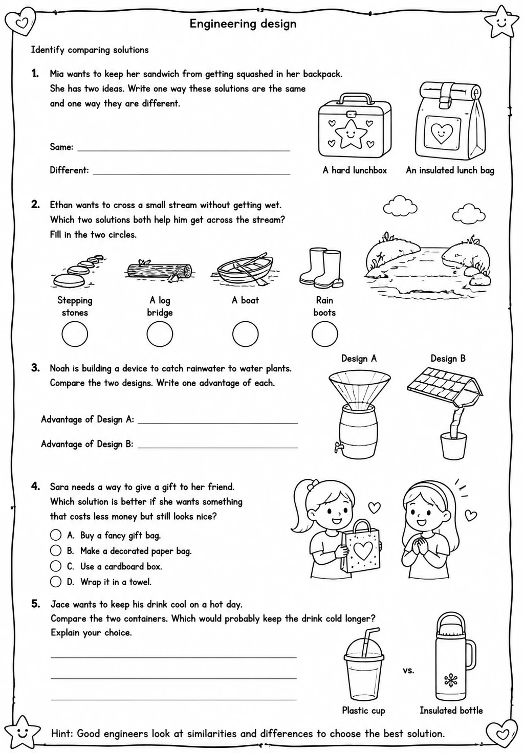 Identify comparing solutions