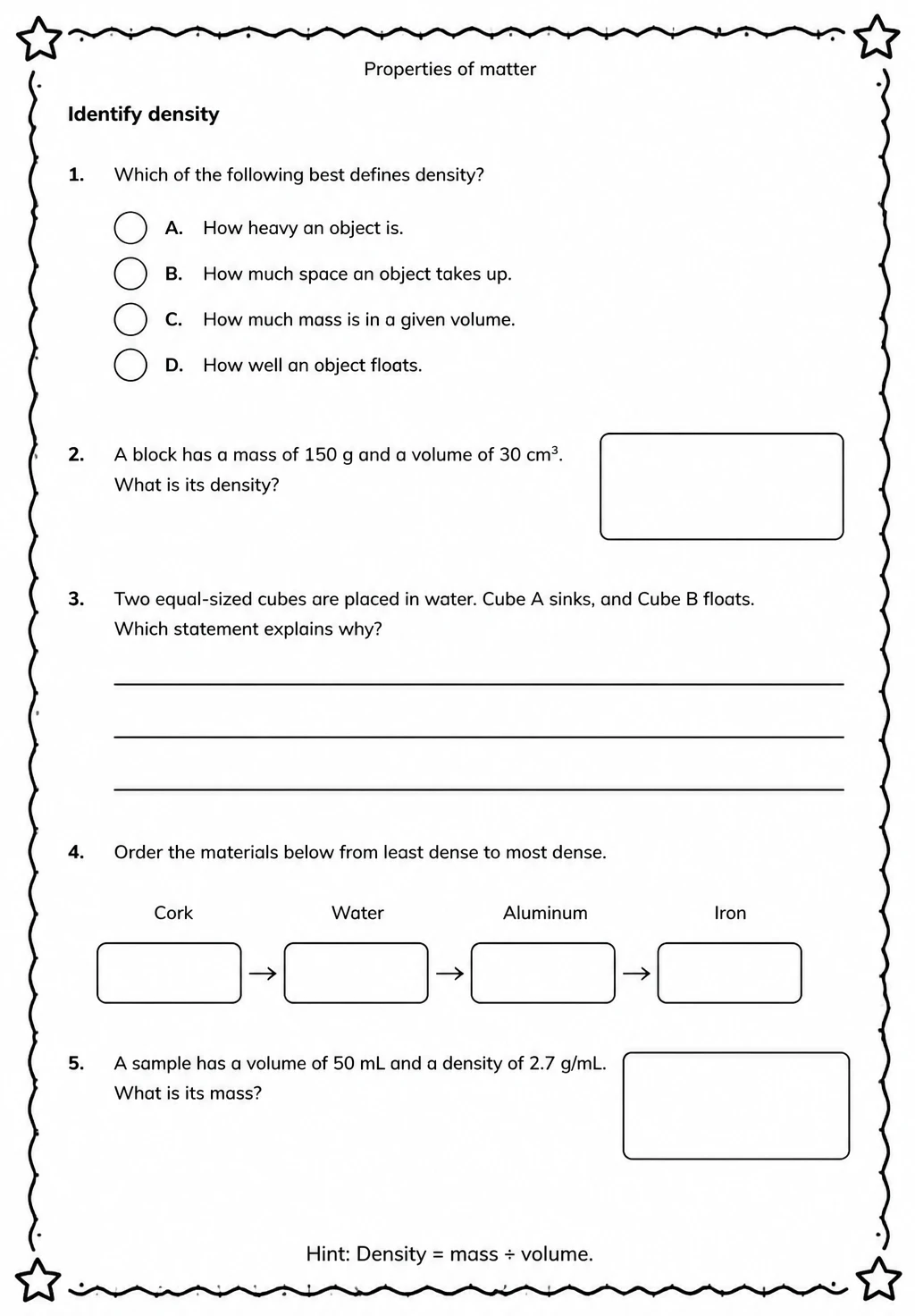 Identify density