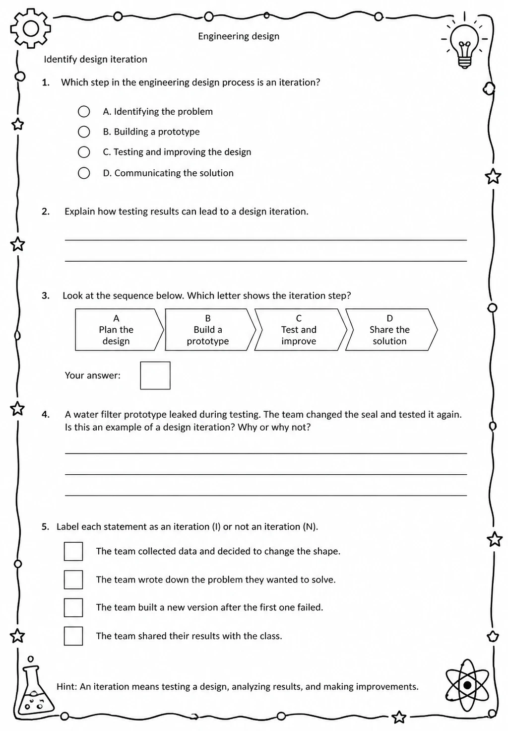 Identify design iteration