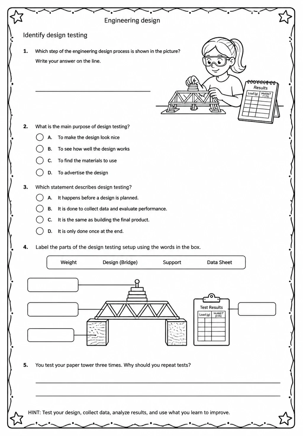 Identify design testing