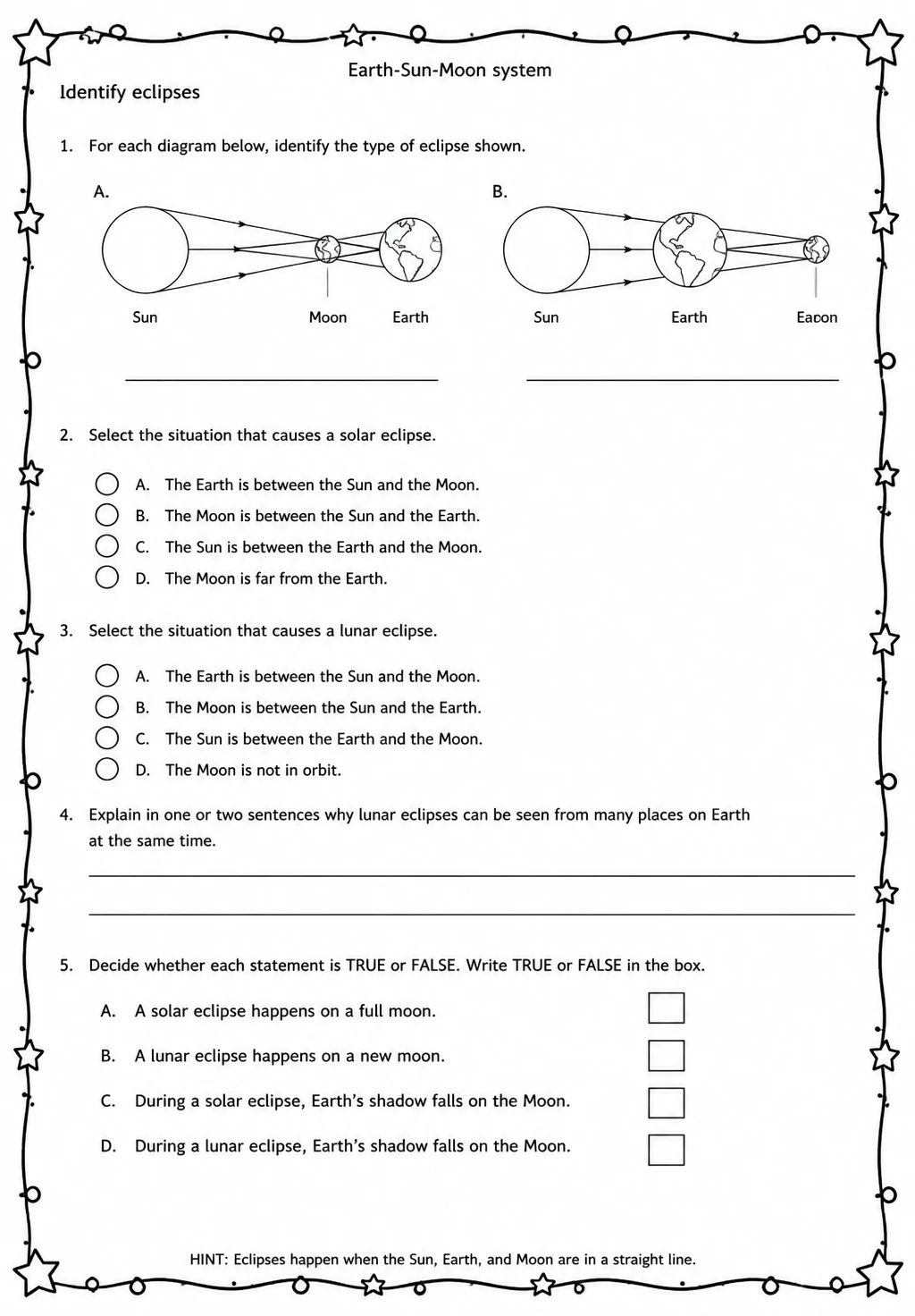 Identify eclipses