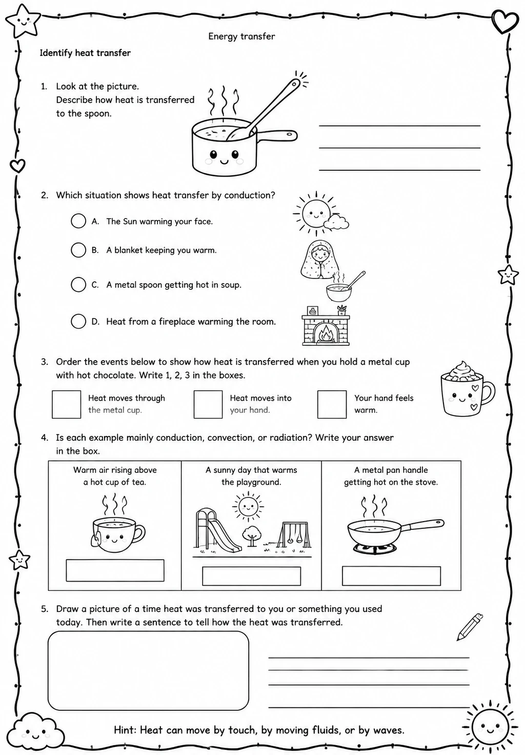 Identify heat transfer