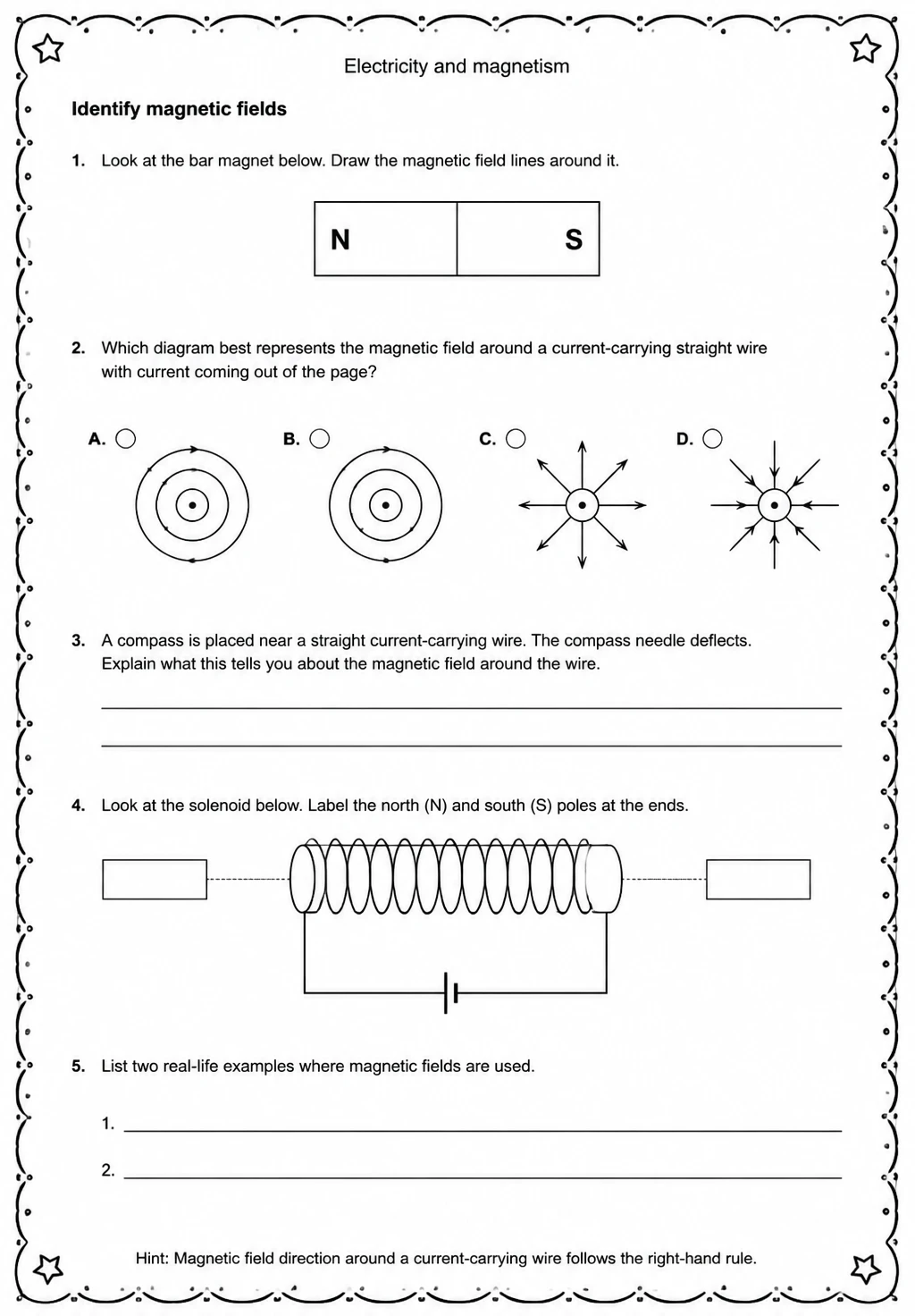 Identify magnetic fields