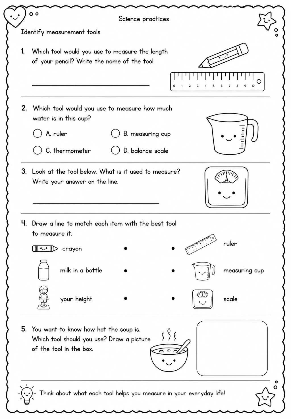 Identify measurement tools