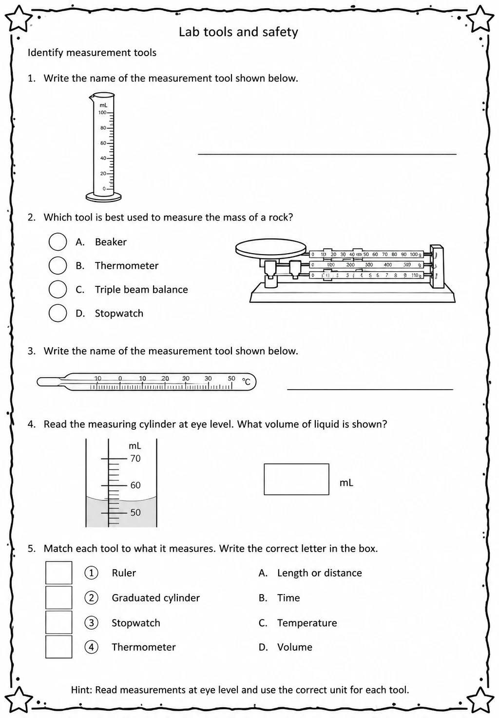 Identify measurement tools