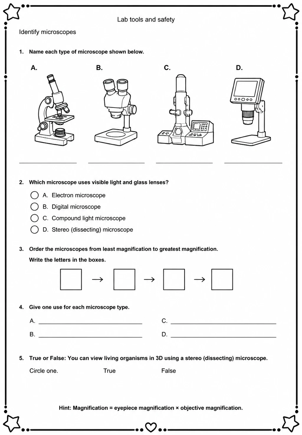 Identify microscopes