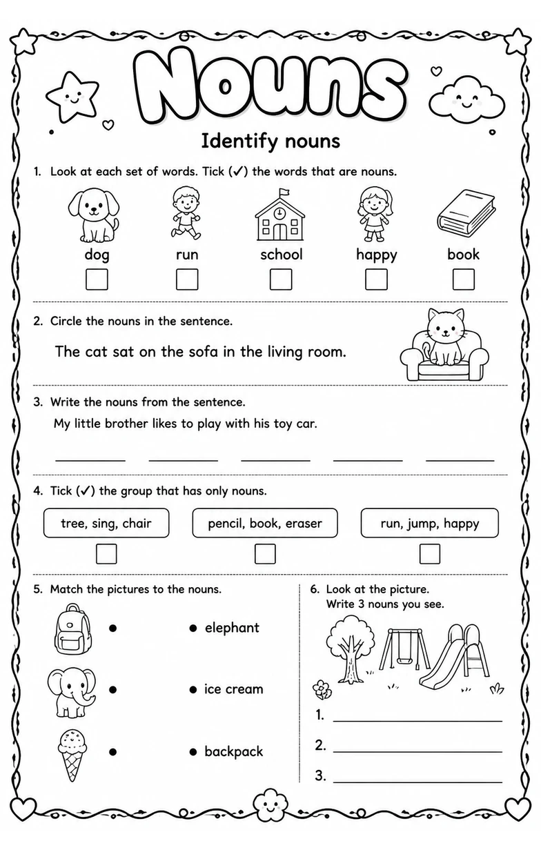 Identify nouns