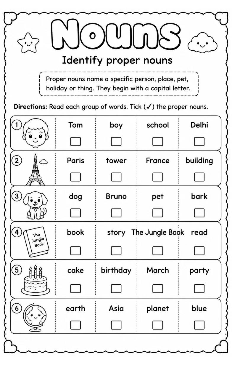 Identify proper nouns