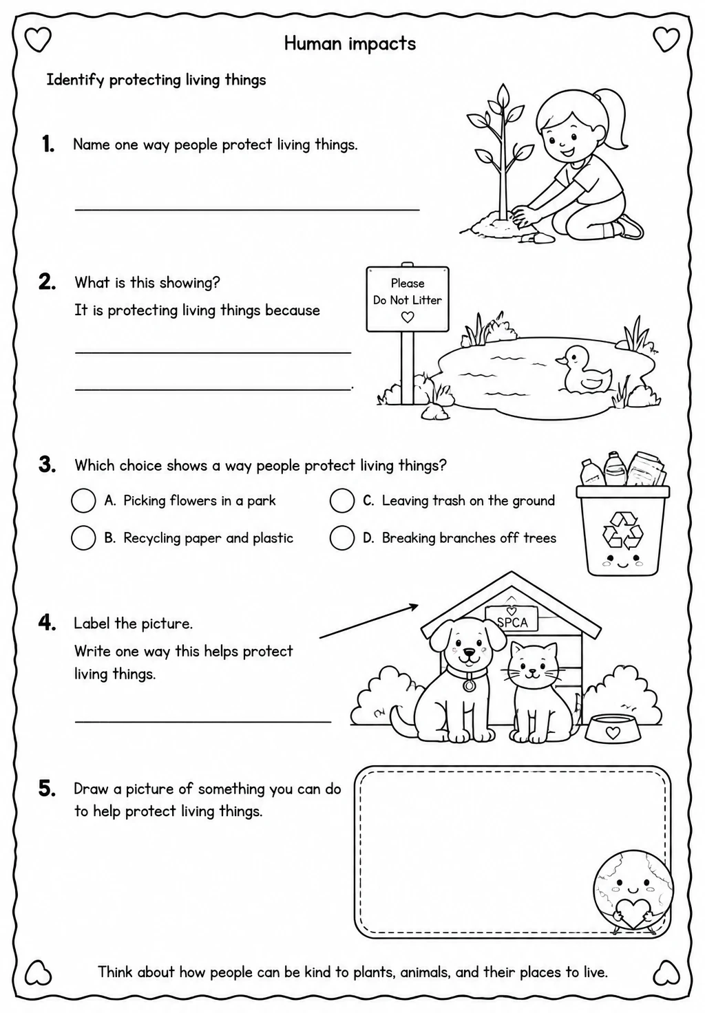 Identify protecting living things