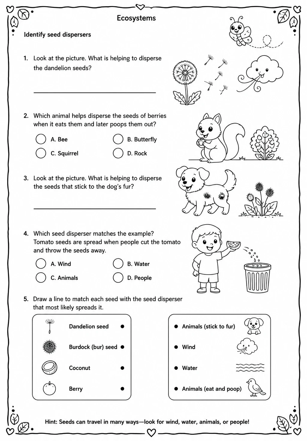 Identify seed dispersers
