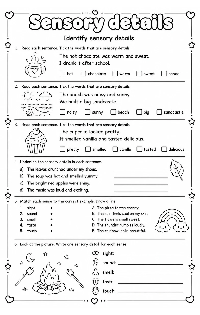 Identify sensory details