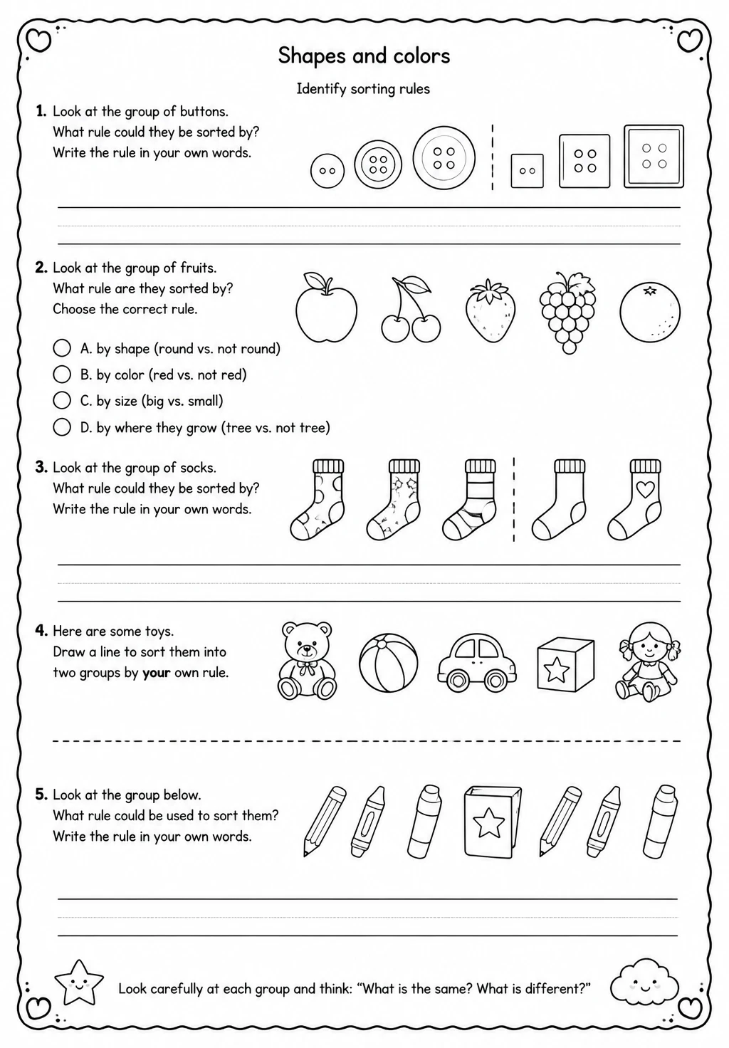 Identify sorting rules