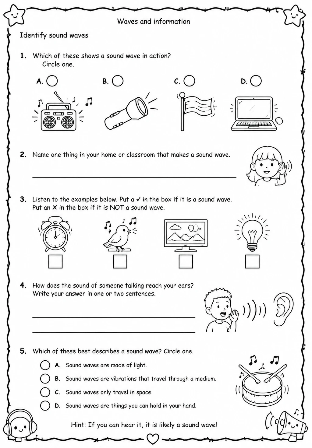 Identify sound waves