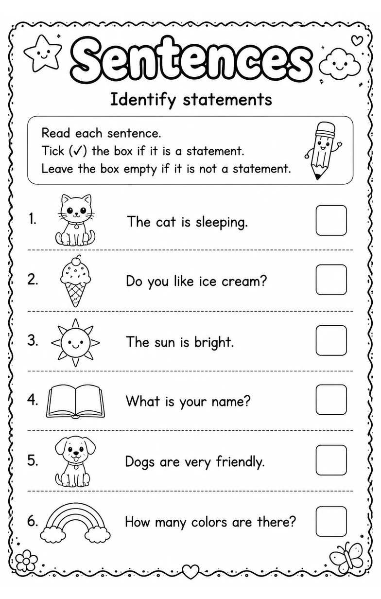 Identify statements