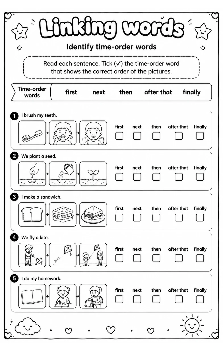 Identify time-order words
