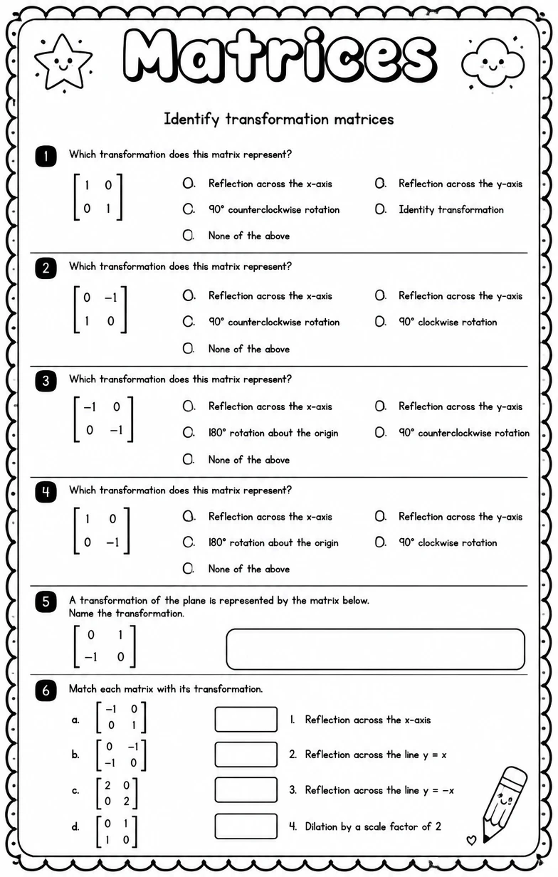 Identify transformation matrices
