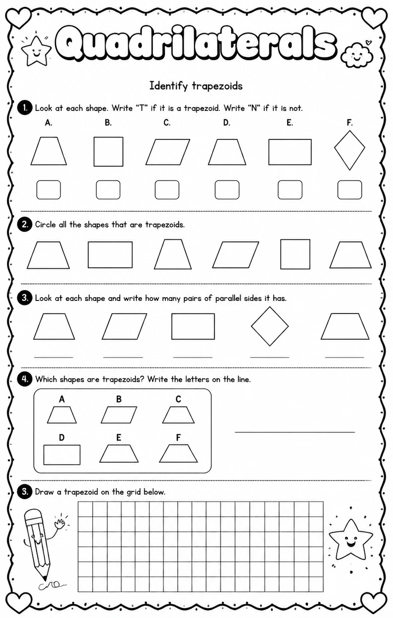 Identify trapezoids