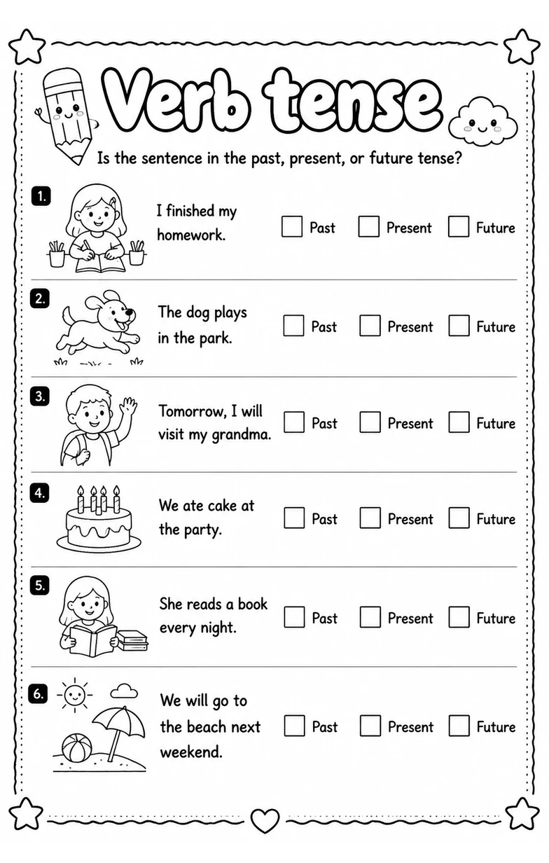 Is the sentence in the past, present, or future tense?