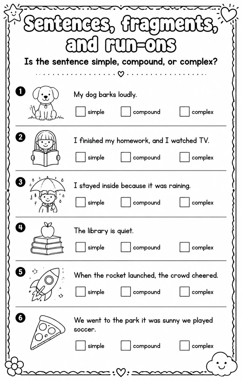 Is the sentence simple, compound, or complex?