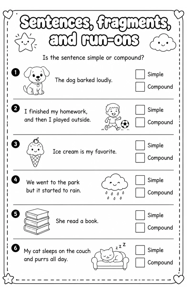 Is the sentence simple or compound?