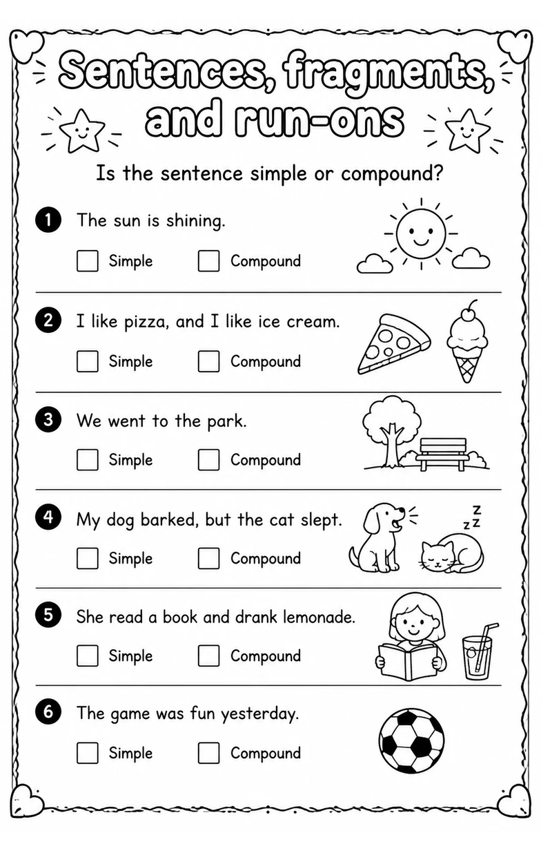 Is the sentence simple or compound?