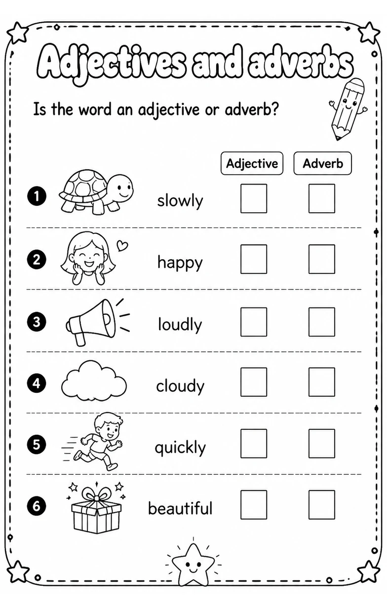 Is the word an adjective or adverb?