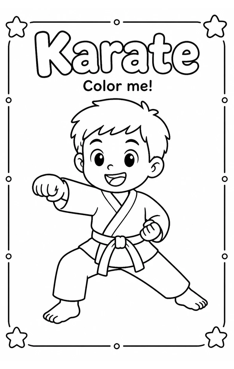 Karate Coloring Pages