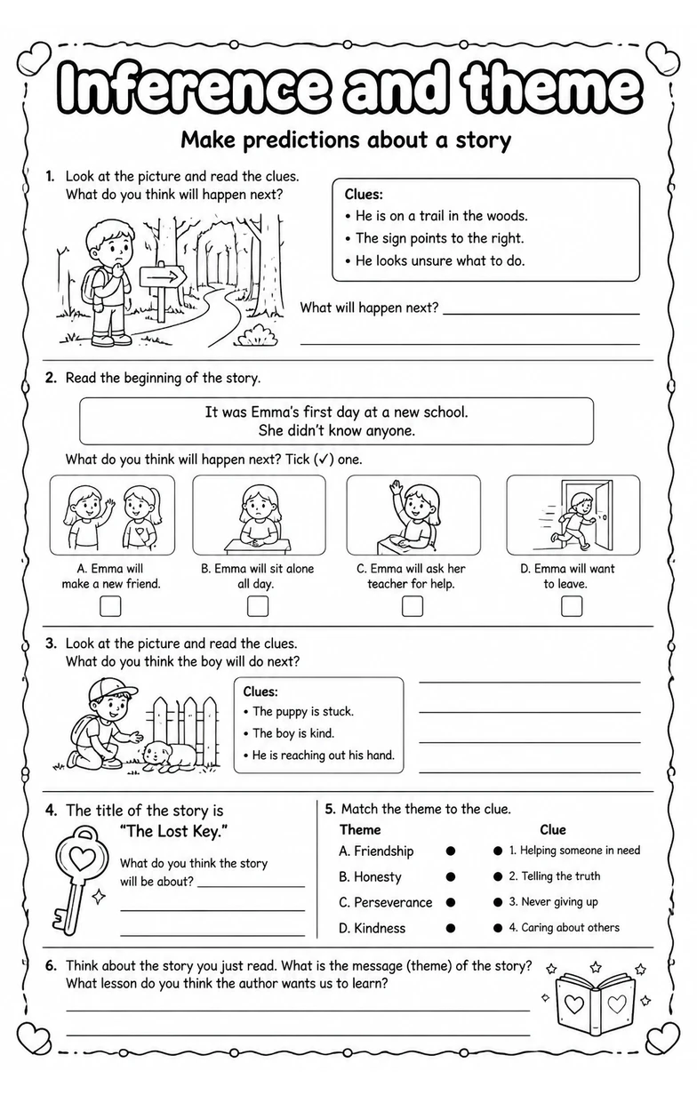 Make predictions about a story