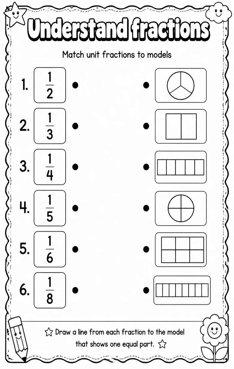 Match unit fractions to models