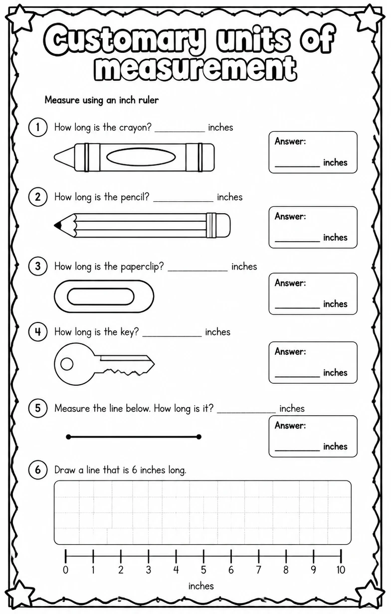 Measure using an inch ruler